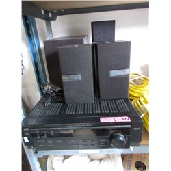 JVC Receiver with 5 Piece Speaker Set
