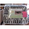 2 New Queen Size Animal Stripe Sherpa Blankets