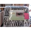 2 New Queen Size Animal Stripe Sherpa Blankets