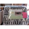 2 New Queen Size Animal Stripe Sherpa Blankets