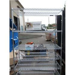 1 Industrial Metal 4-Tier Shelf - Silver