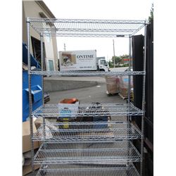 1 Industrial Metal 4-Tier Shelf - Silver