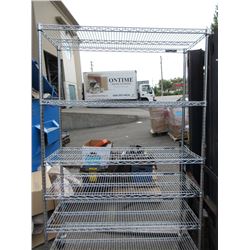 1 Industrial Metal 4-Tier Shelf - Silver
