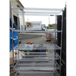 1 Industrial Metal 4-Tier Shelf - Silver