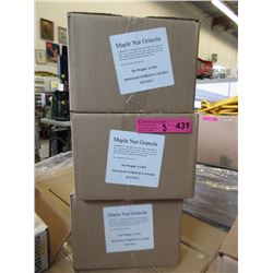 Three 4.2 KG Cases of Maple Nut Raisin Granola