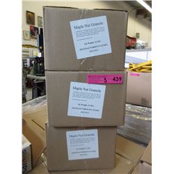 Three 4.2 KG Cases of Maple Nut Raisin Granola