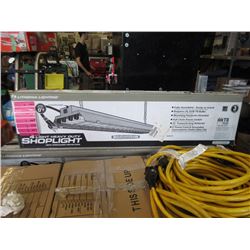 Three 4 Light Heavy Duty Shop Lights in Boxes