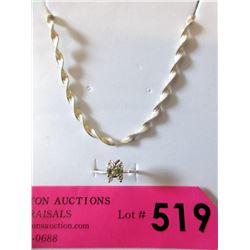 .925 Silver Ring & Italian Sterling Silver Chain