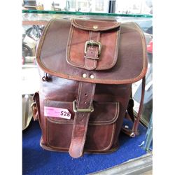 Multi-Pocket Leather Back Pack