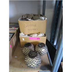 2 Boxes of Glass Tea Light Holders