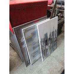 New Large Picture Frame & 2 Canvas Wall Art
