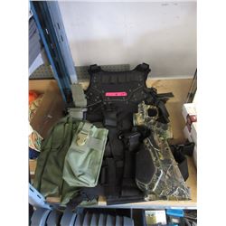 Tactical Vest, Pouches & Camo Gun Stock