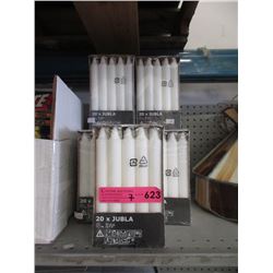 7 New Packages of 7.5" Taper Candles