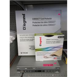 2 Cord Protectors & DVD/VHS Recorder