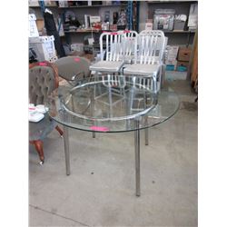 Glass Top Dining Table