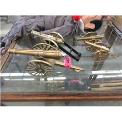 4 Brass Cannon Models