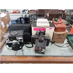 Nikon Camera with Bag, Polaroid Land Camera & More