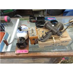 Meat Grinder & 2 Vintage Coffee Bean Grinders