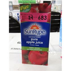 2 Dozen 1 Liter Tetra Packs of Apple Juice