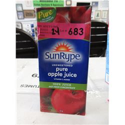 2 Dozen 1 Liter Tetra Packs of Apple Juice