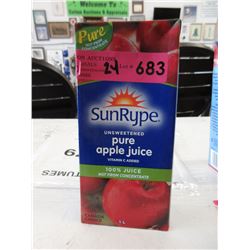 2 Dozen 1 Liter Tetra Packs of Apple Juice