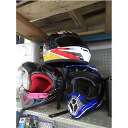 3 Motorcycle Helmets