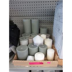 Box of Assorted New Pillar Candles