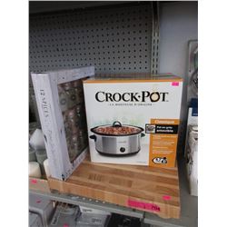 New Wood Cutting Board, Spices & Crock Pot