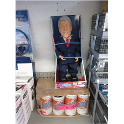Animated 14" Bill Clinton Doll & Billy Beer