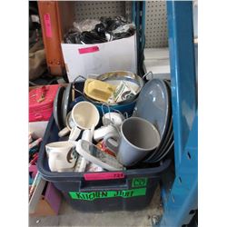 Tote of Dinner Ware, Cordless Phones & More