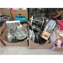 2 Boxes of Assorted New & Used Kitchen Ware
