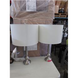 Pair of New Table Lamps with 19" Drum Shades