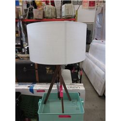 New Wood Tripod Lamp with 18" Drum Shade