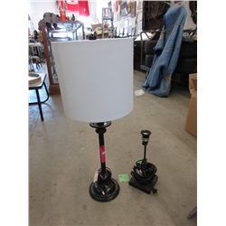 2 New Table Lamps - One with Shade