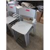 Image 1 : 3 Grey Resin Stacking Chairs