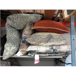 7 Assorted Thrown Cushions