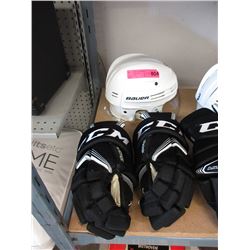 Bauer Hockey Helmet & CCM Gloves