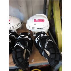 Bauer Hockey Helmet & CCM Gloves