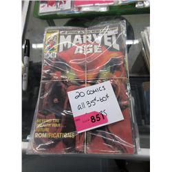 20 Comic Books with 35¢ - 60¢ Covers