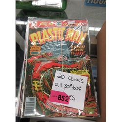 20 Comic Books with 30¢ - 60¢ Covers