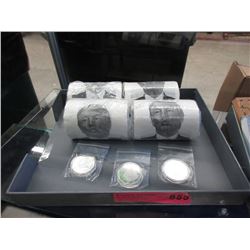 4 Rolls of Trump Toilet Paper & 3 Novelty Coins