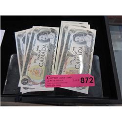 2 Sets of Sequentially Numbered 1973 CDN $1 Bills