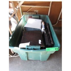 Tote Containing Assorted Game Consoles