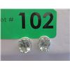 New Diamond & 3.50 Carat Green Amethyst Earrings