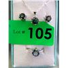 New 3 Piece Sterling Silver Ocean Mystic Topaz Set