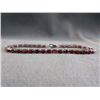 .925 Sterling Silver Garnet Tennis Bracelet