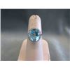 Huge Blue Topaz & Diamond Dinner Ring