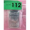 Image 1 : 1 Oz. .999 Fine Silver Johnson Matthey Bar