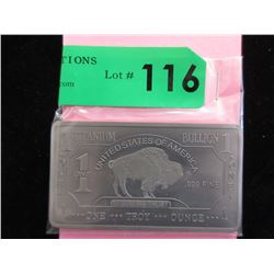 US Mint .999 Titanium Buffalo Bullion Bar