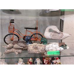 Metal Bike Model, Wood Ducks & More